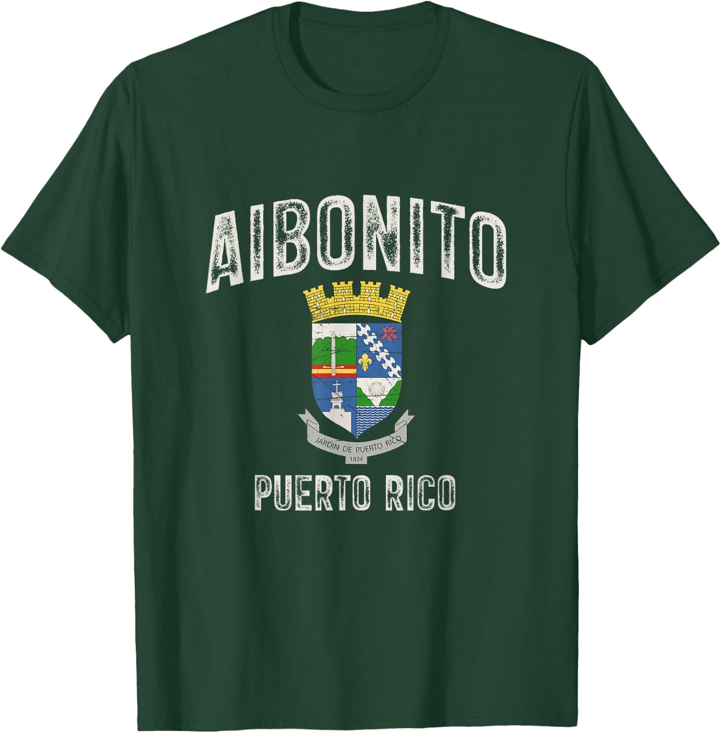 Aibonito City in Puerto Rico, Aibonito Armorial T-Shirt - T-Shirt | Forest