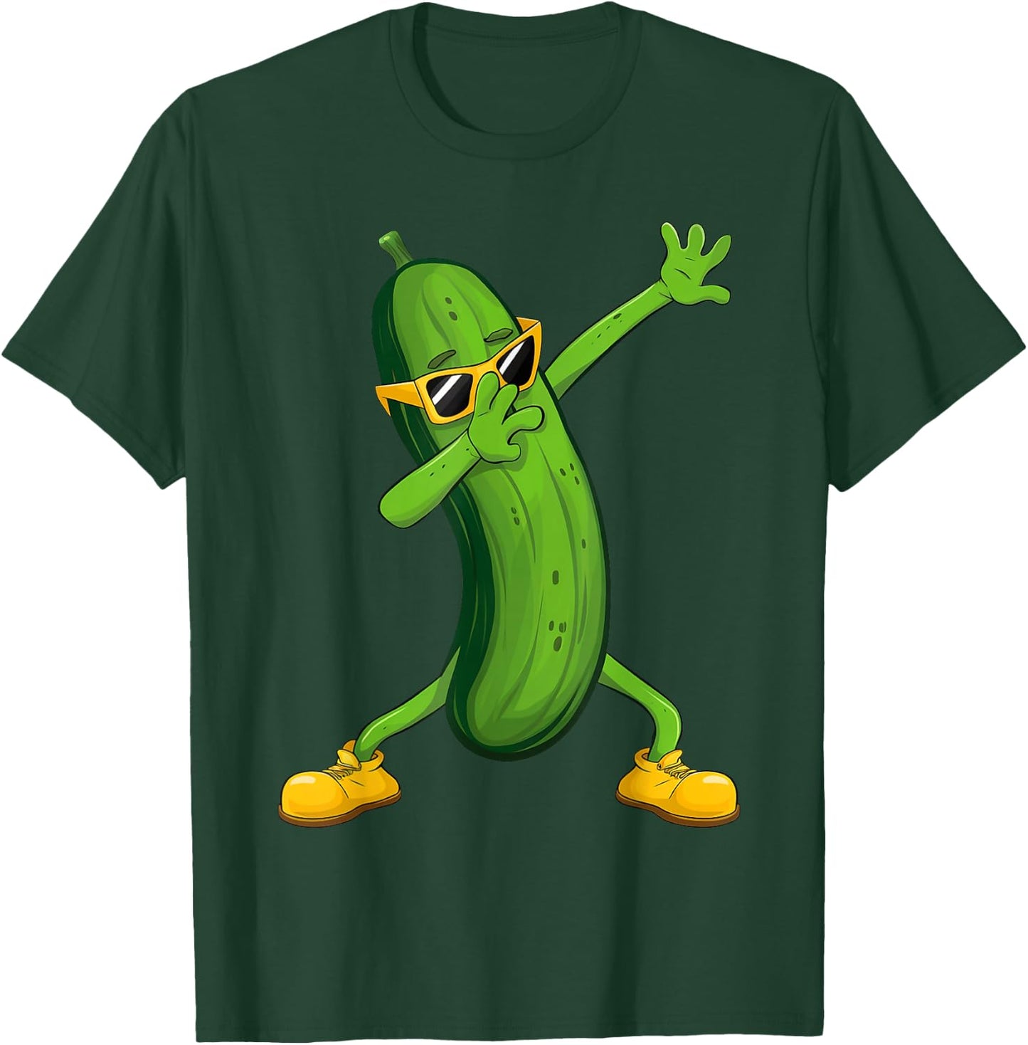 Dabbing Cucumber Dab Dance Pickle Gifts Kids T-Shirt - T-Shirt | Forest