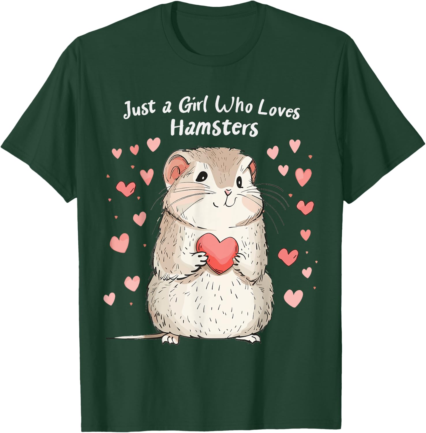 Cute Hamster Lovers Gift This Girl Loves Her Hamster T-Shirt - T-Shirt | Forest