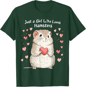 Cute Hamster Lovers Gift This Girl Loves Her Hamster T-Shirt - T-Shirt | Forest