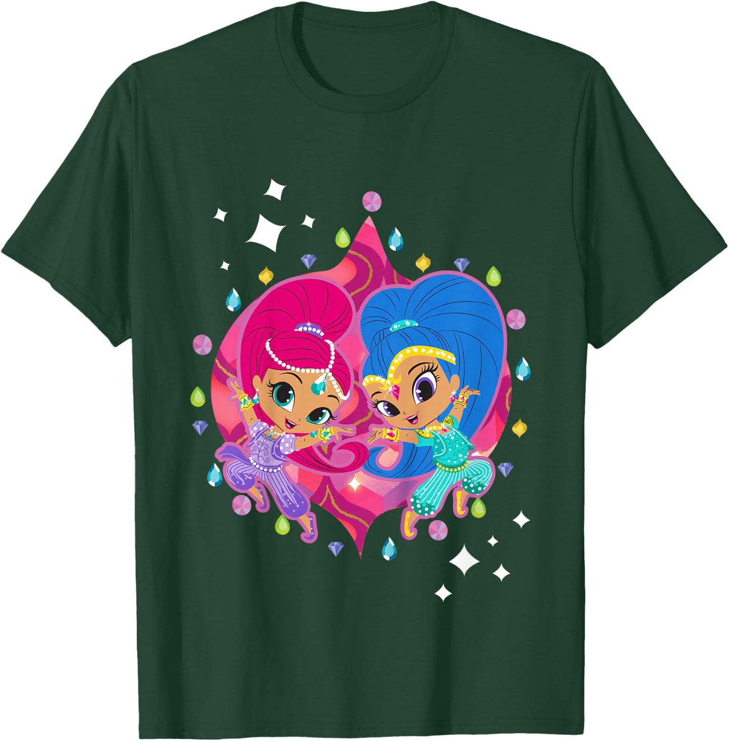 Kids Shimmer & Shine Diamonds and Gems T-Shirt - T-Shirt | Forest