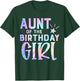 Aunt of the Birthday Girl Tie Dye Colorful Bday T-Shirt - T-Shirt | Forest