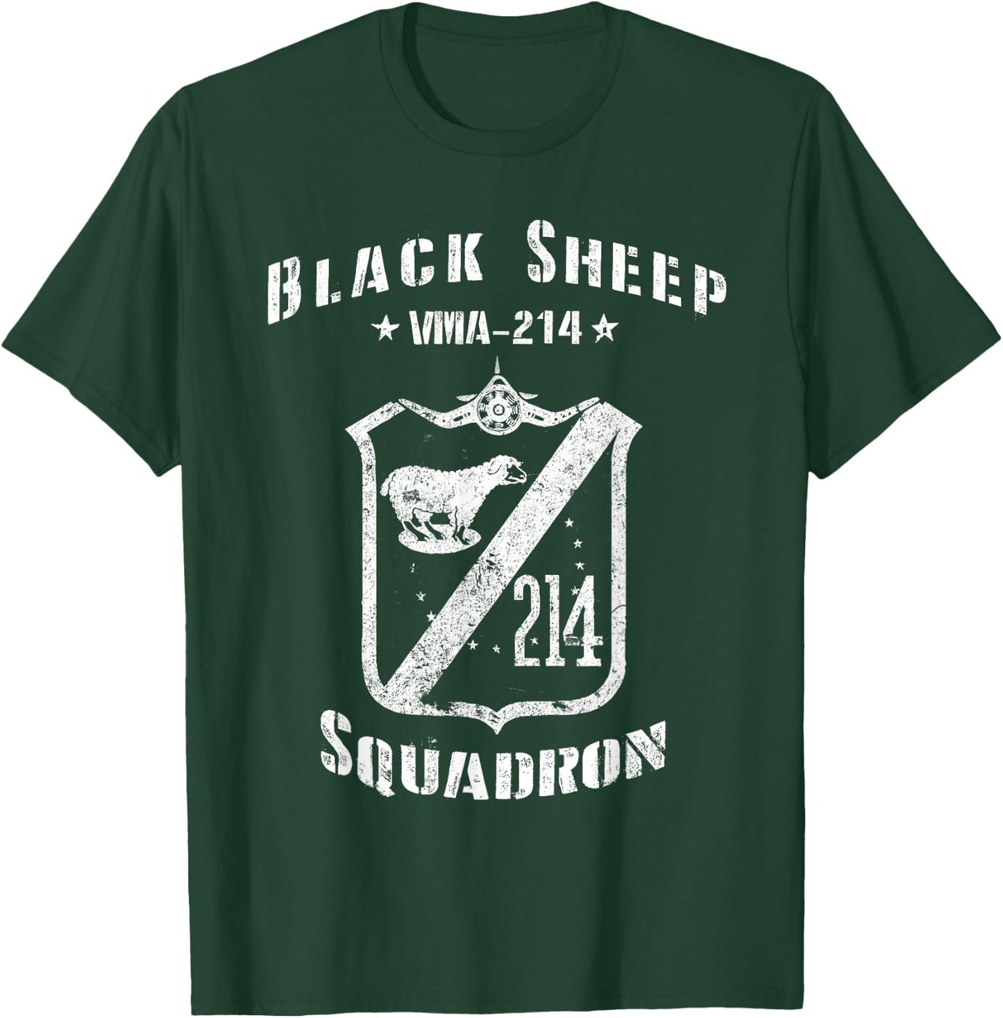 Black Sheep Squadron VMA-214 WWII Vintage T-Shirt - T-Shirt | Forest