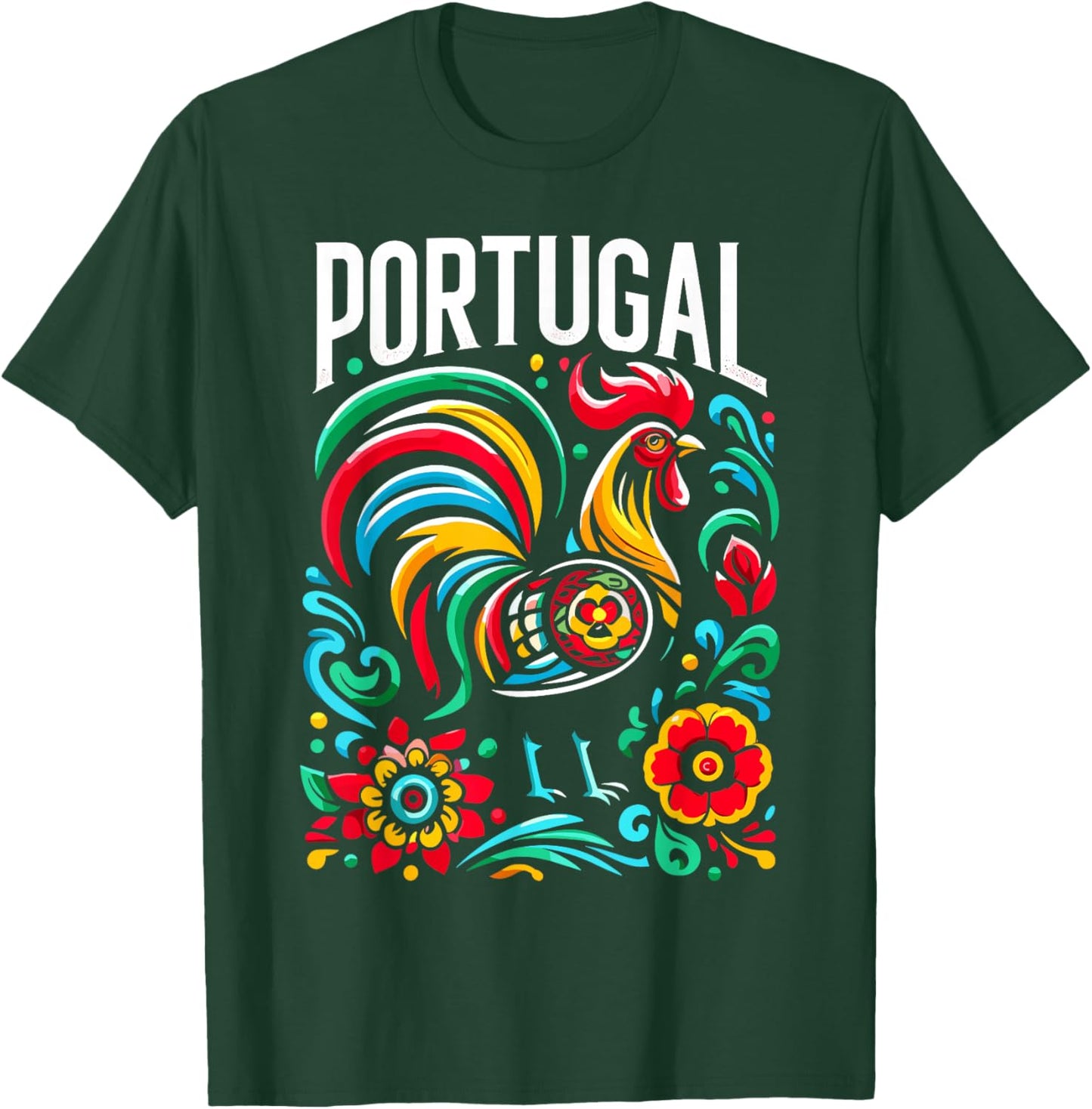 Galo de Barcelos Portuguese Rooster Shirt Portugal T-Shirt - T-Shirt | Forest