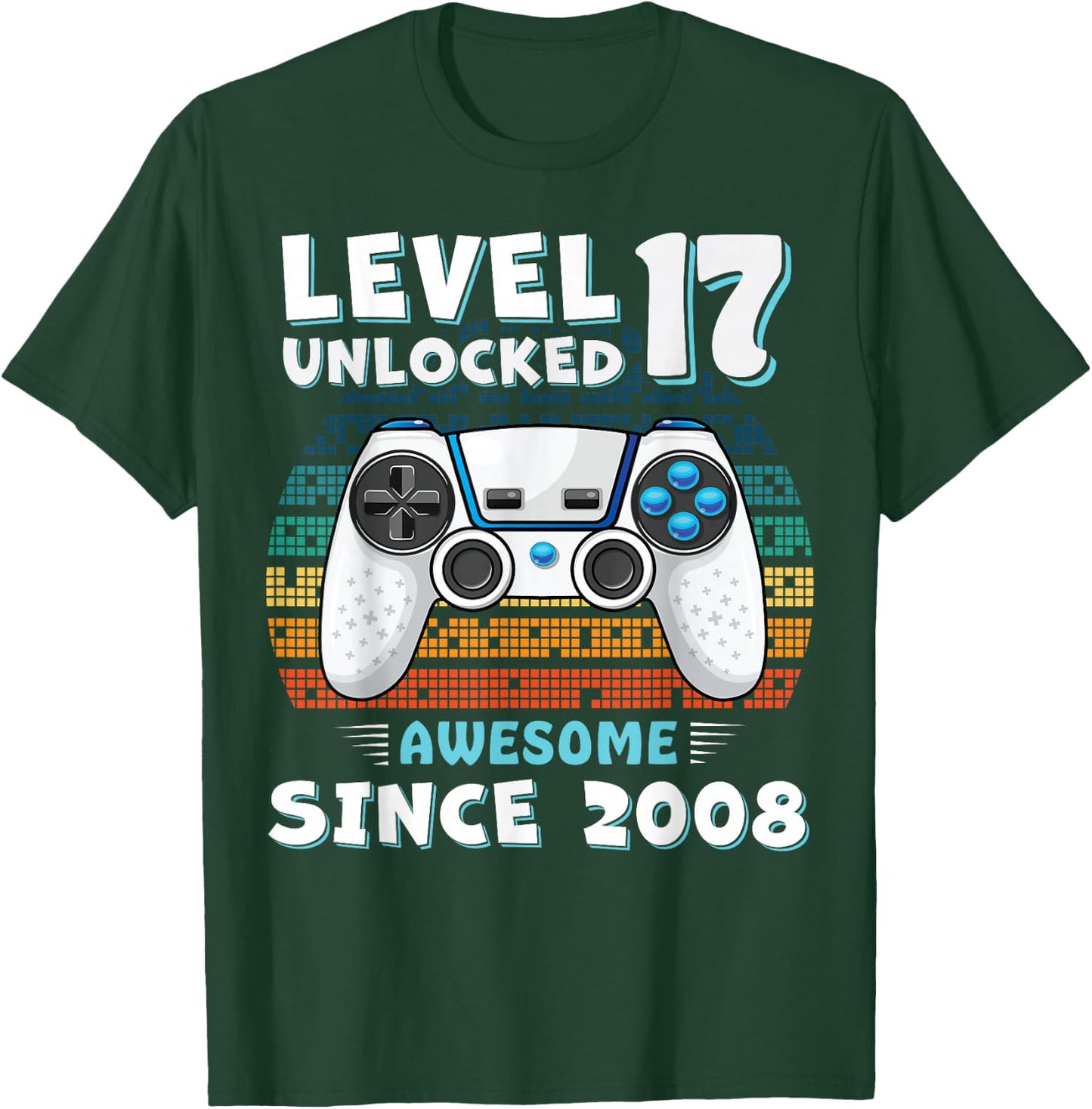 17 Year Old BDay Decorations Men Boy 17yr 2008 17th Birthday T-Shirt - T-Shirt | Forest