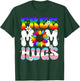 Free Hugs Rainbow Sunflower Pride LGBT Women Men T-Shirt - T-Shirt | Forest
