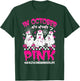 In October We Wear Pink Healthcare Worker Breast Cancer T-Shirt - T-Shirt | Forest
