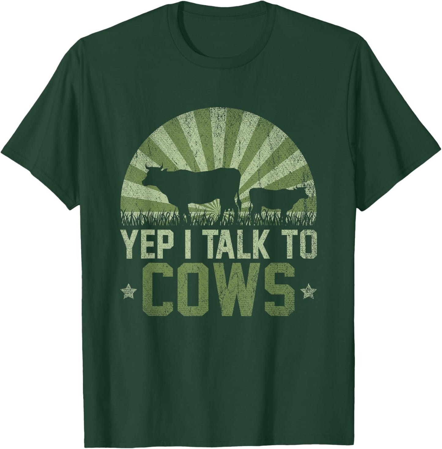 Yep I Talk To Cows T-Shirt - T-Shirt | Forest