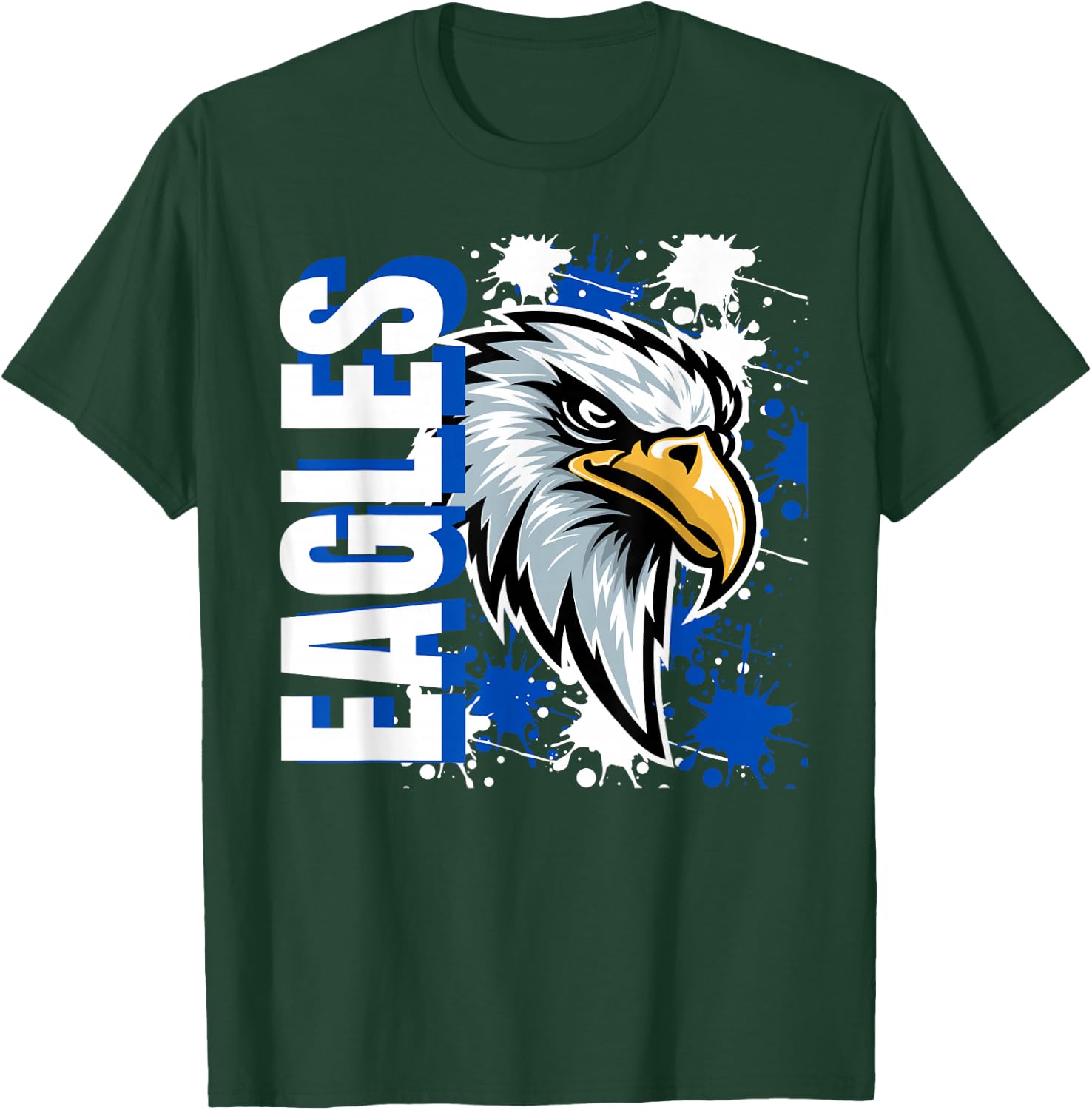 Blue Eagles School Spirit Eagles Mascot Sports Eagles Mom T-Shirt - T-Shirt | Forest