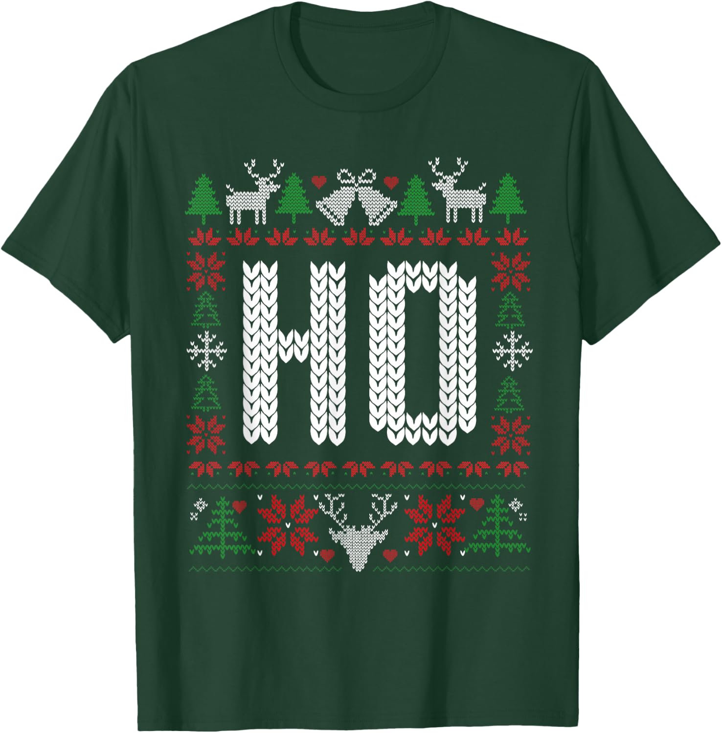 Ho Where's My Ho at? Christmas Xmas Couples Matching Ugly T-Shirt - T-Shirt | Forest