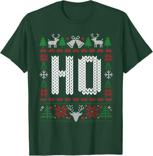 Ho Where's My Ho at? Christmas Xmas Couples Matching Ugly T-Shirt - T-Shirt | Forest