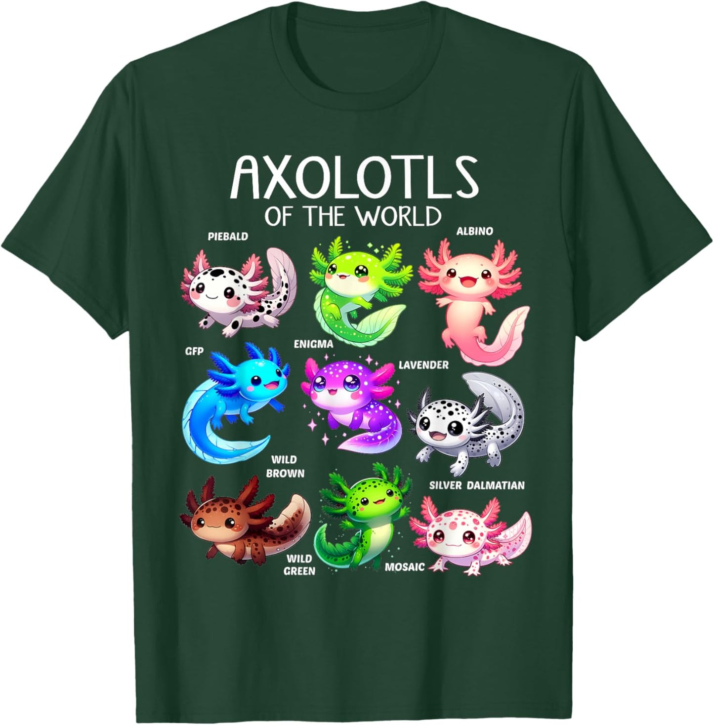 Fox Brother -Adult Axolotl Enthusiasts , Black, Small, Short Sleeve T-Shirt - T-Shirt | Forest