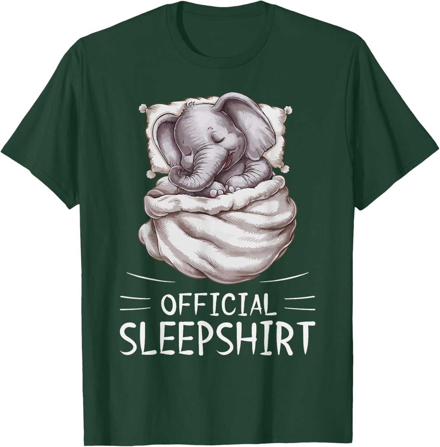 Elephant Animal Official Sleepshirt Pajamas Nightgown T-Shirt - T-Shirt | Forest