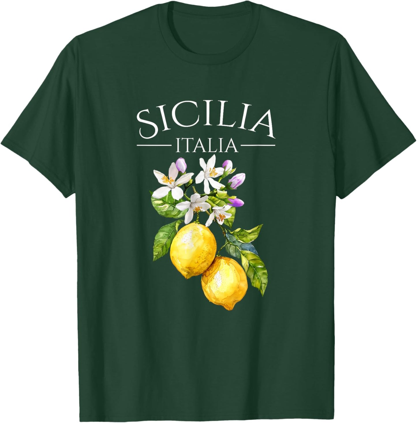 Sicilia Italian Souvenir Italy Lemons T-Shirt - T-Shirt | Forest