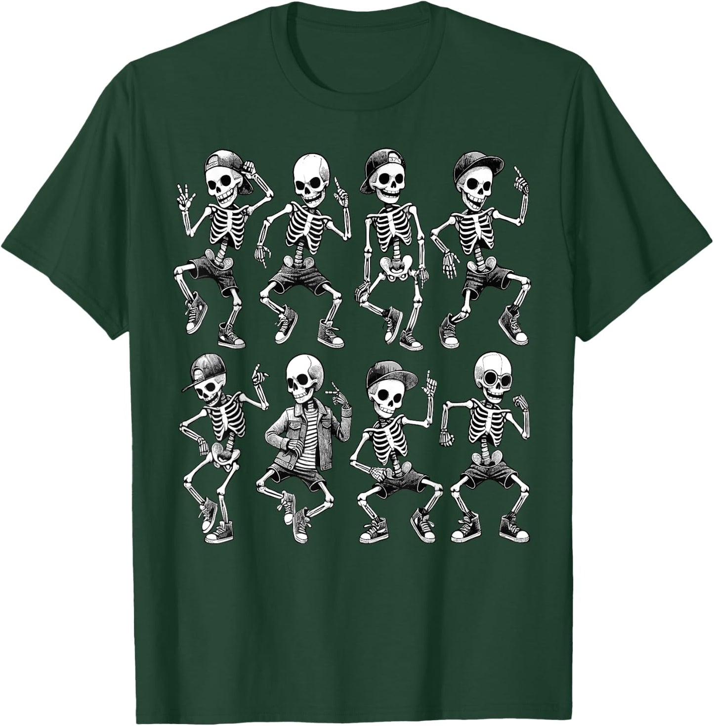Dancing Skeletons Dance Challenge Boys Girl Kids Halloween T-Shirt - T-Shirt | Forest