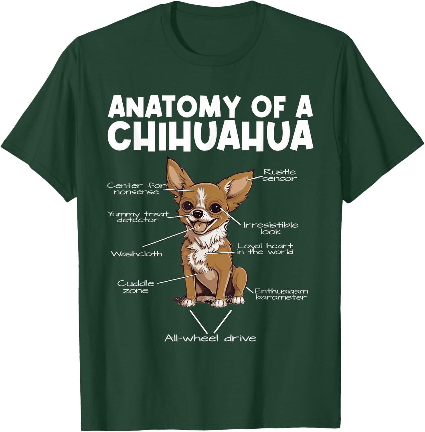 Anatomy Of A Chihuahua T-Shirt - T-Shirt | Forest