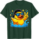 Funny Peace Sign Yellow Rubber Duck Sunglasses Kids Boys T-Shirt - T-Shirt | Forest