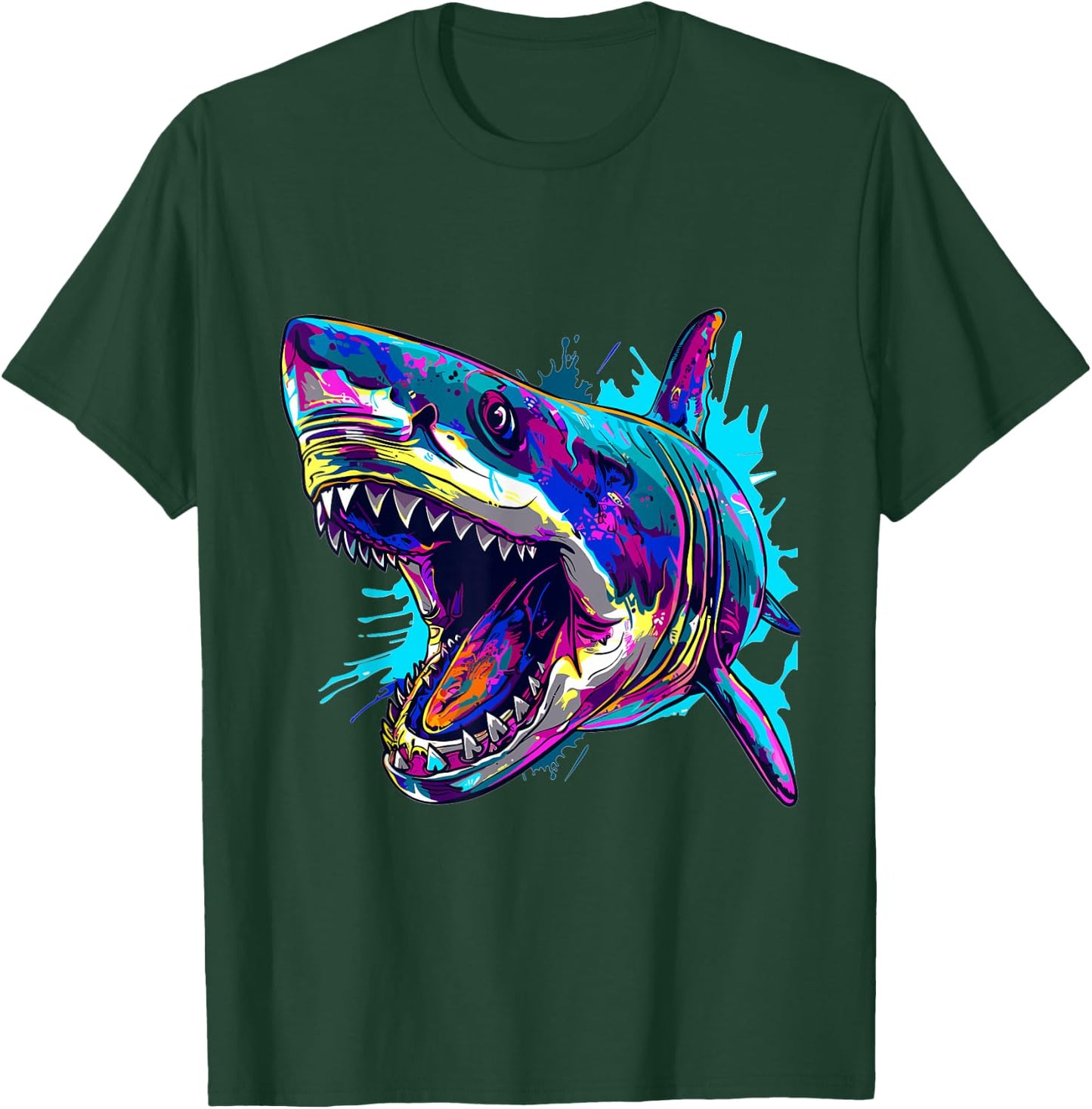Megalodon Shark Lover Graphic T-Shirt - T-Shirt | Forest