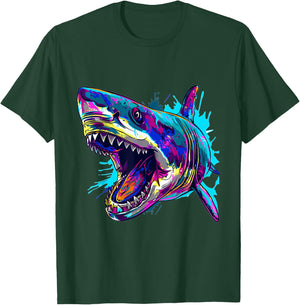 Megalodon Shark Lover Graphic T-Shirt - T-Shirt | Forest