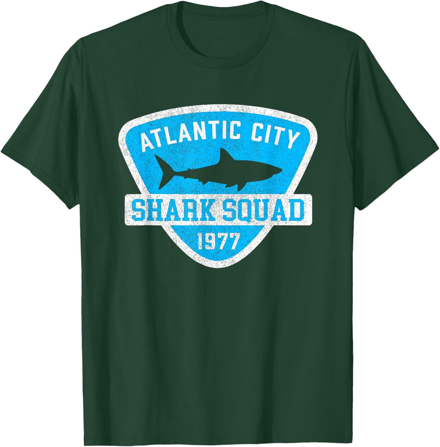 Atlantic City New Jersey Shark Souvenir Boys Vintage Beach T-Shirt - T-Shirt | Forest