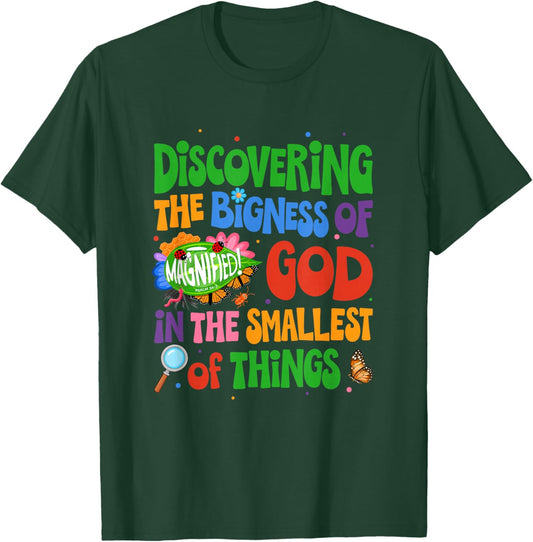 Christian Vbs 2026 Magnified Smallest Insects Adventure Vbs T-Shirt - T-Shirt | Forest