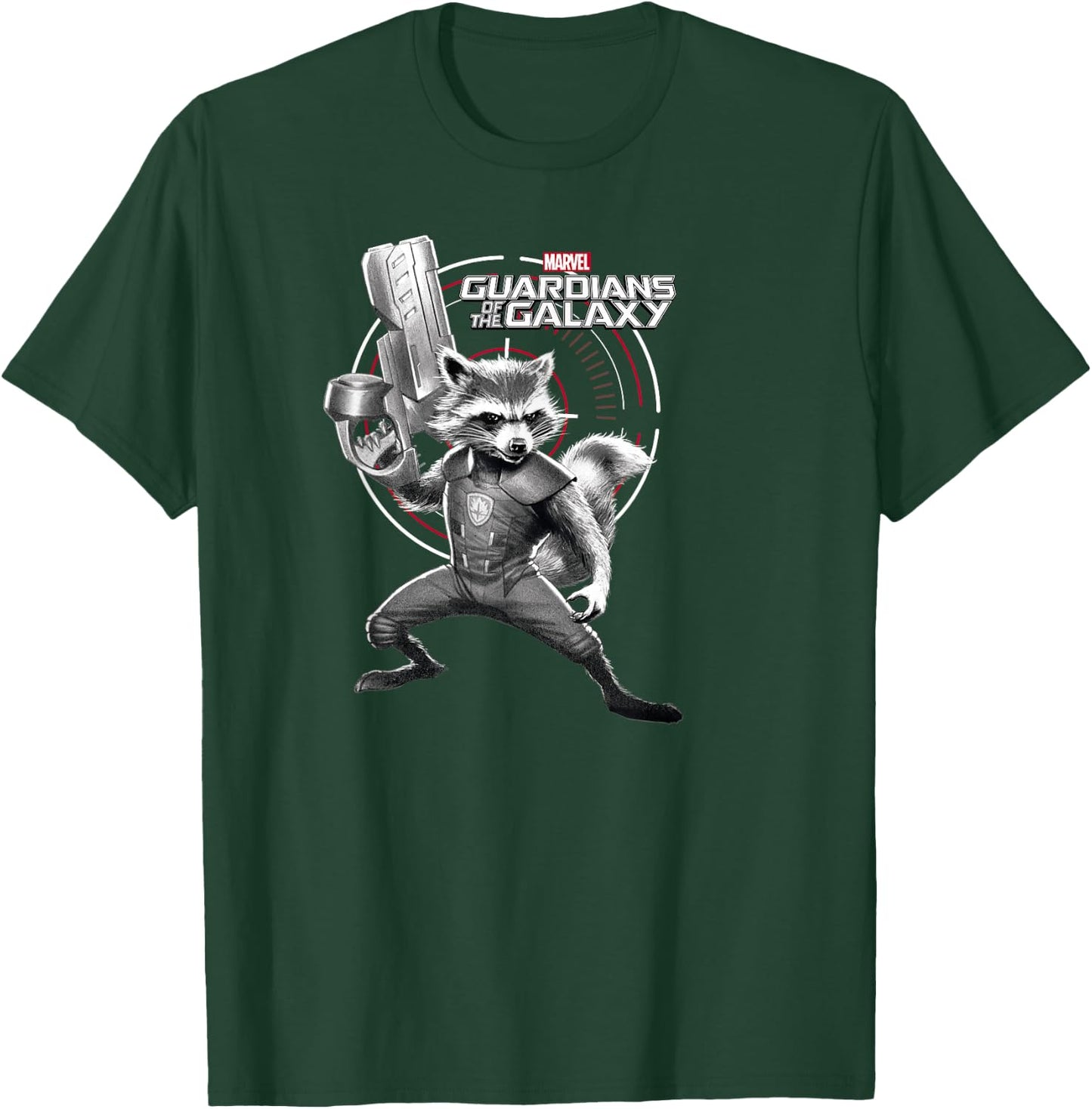 Marvel Guardians of The Galaxy Rocket Raccoon Weapons Poster Small T-Shirt - T-Shirt | Forest