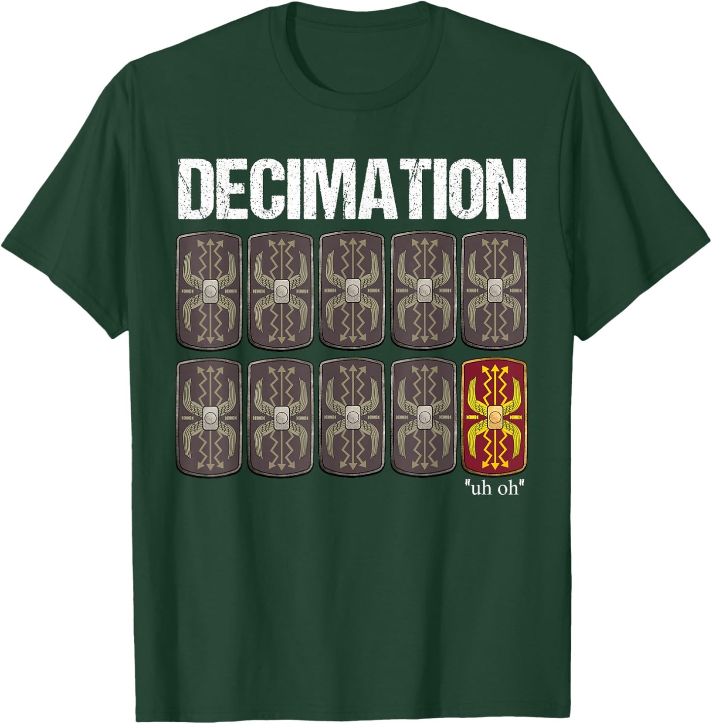 Decimation Funny Roman History T-Shirt - T-Shirt | Forest