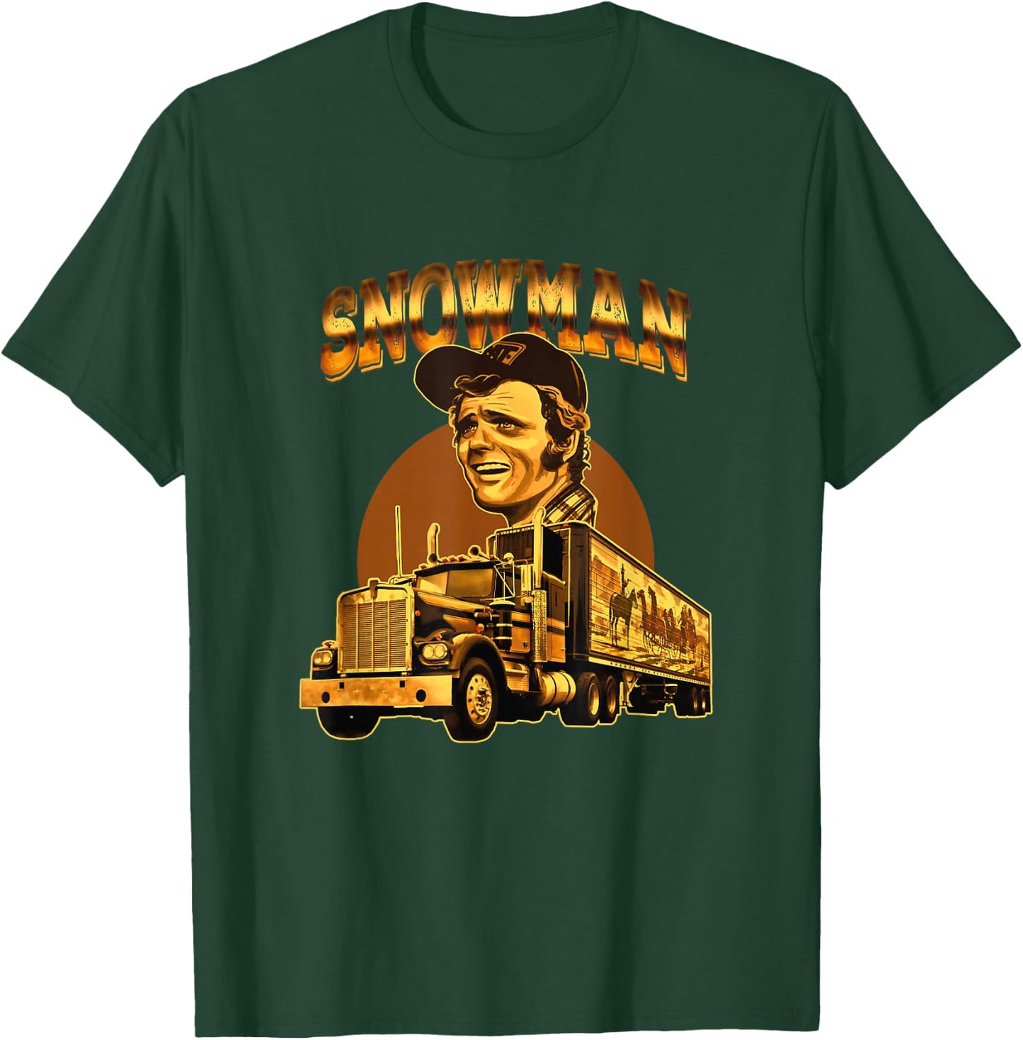 70s Retro Snowman Truck 1970s vintage groovy T-Shirt - T-Shirt | Forest