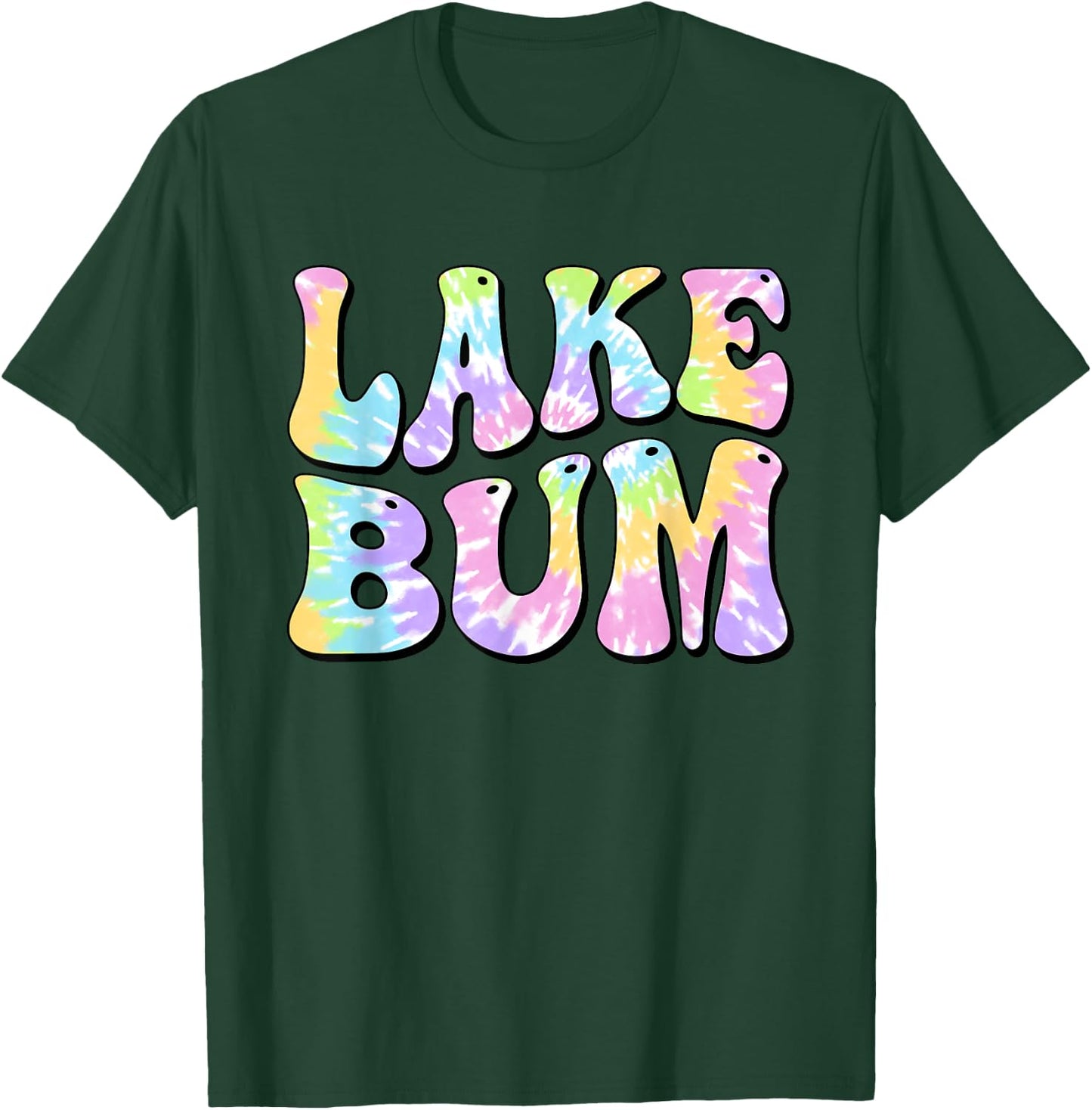 Lake Bum Summer Fishing Boating Sailing Boat Women Girl Kids T-Shirt - T-Shirt | Forest