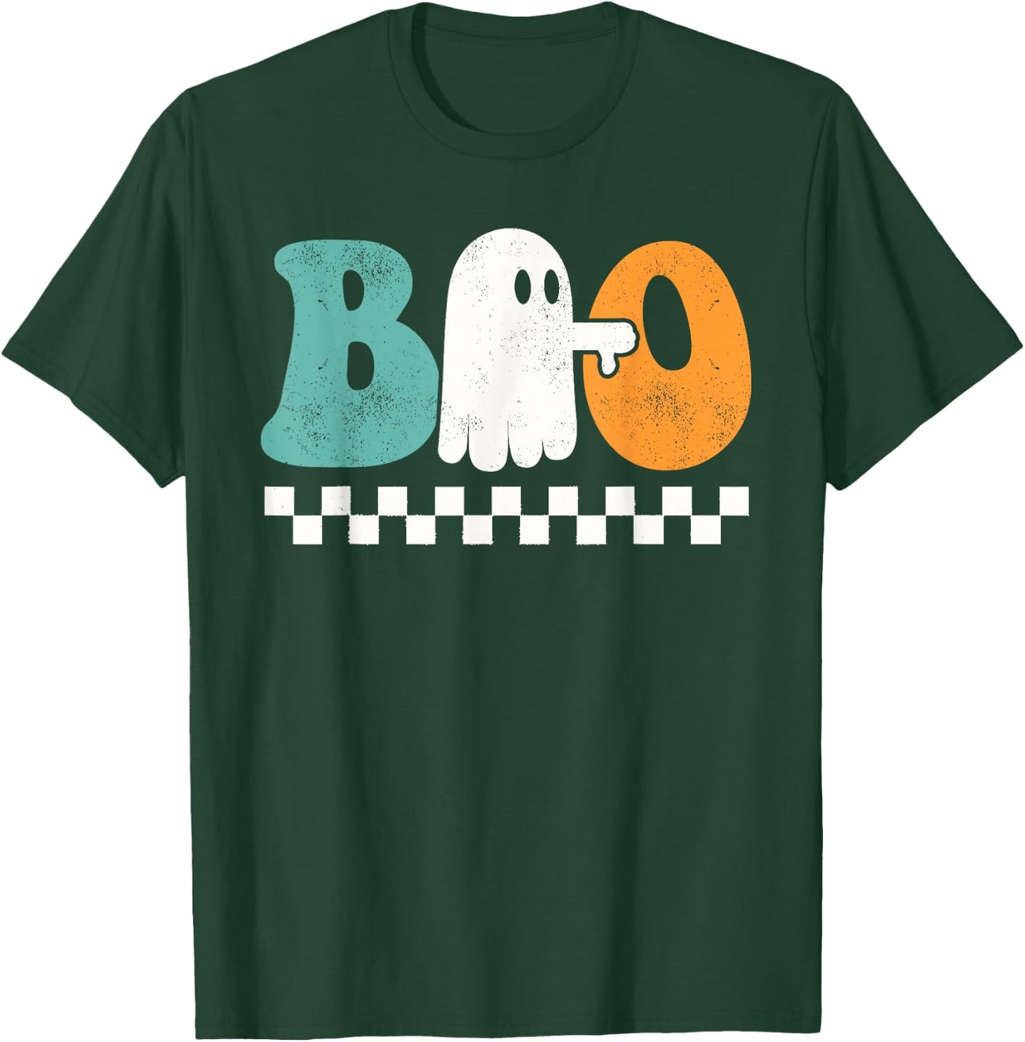 Funny Thumbs Down Boo Ghost Halloween Groovy Women T-Shirt - T-Shirt | Forest