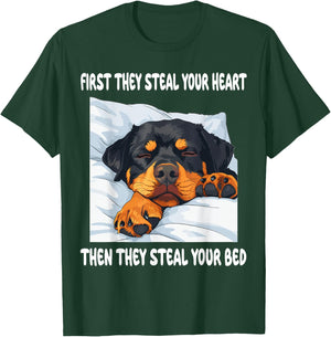 Rottweiler Sleeping Pajamas Nightgown T-Shirt - T-Shirt | Forest