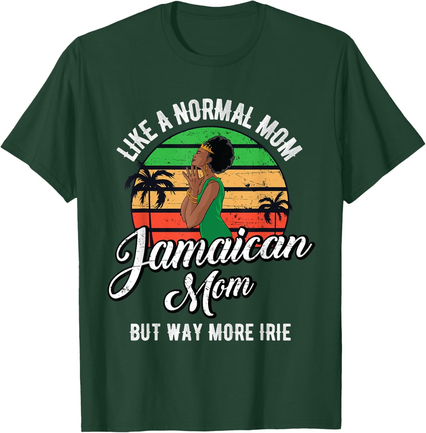 Jamaican Mom Rastafari Reggae Music Jamaica Mum Mother's Day T-Shirt - T-Shirt | Forest
