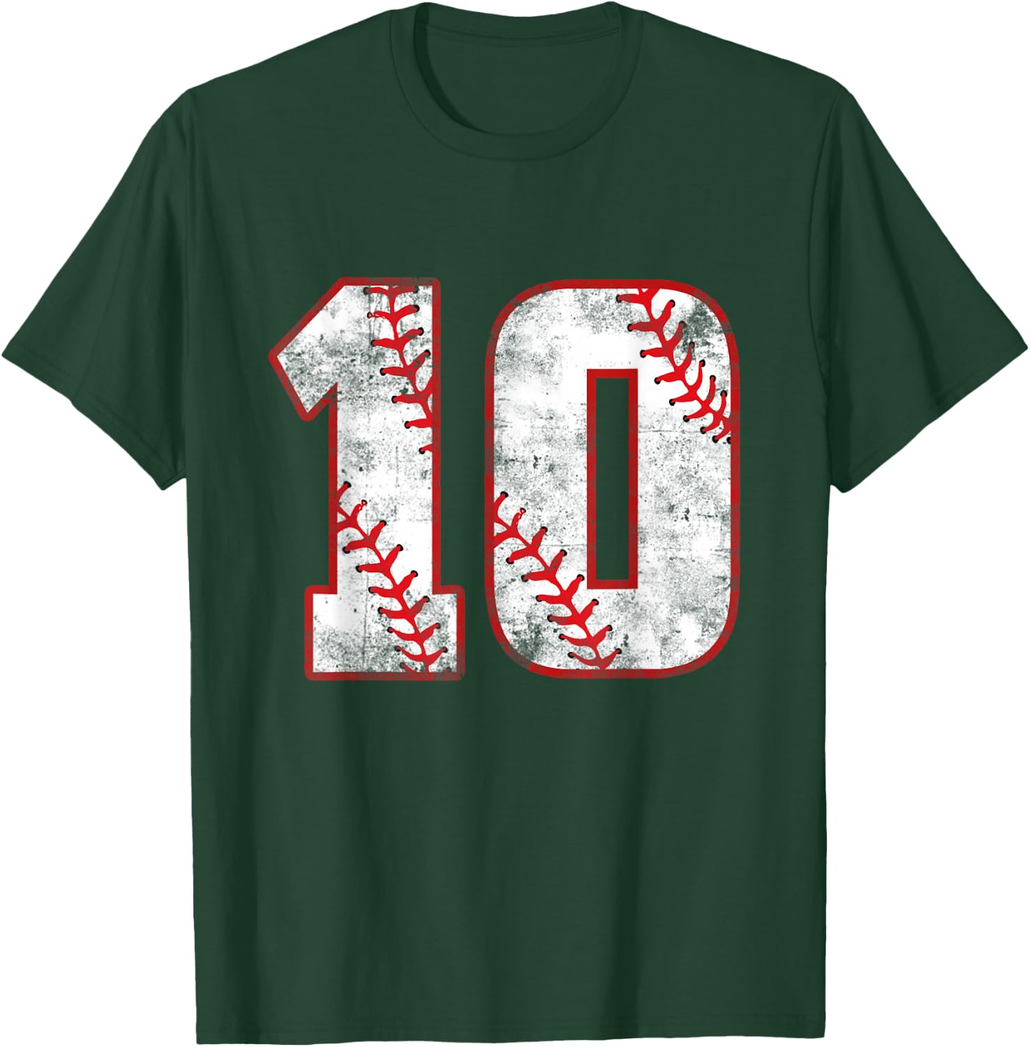 Baseball 10 Jersey 10th Birthday Gifts 10 Year Old Boys Kids T-Shirt - T-Shirt | Forest