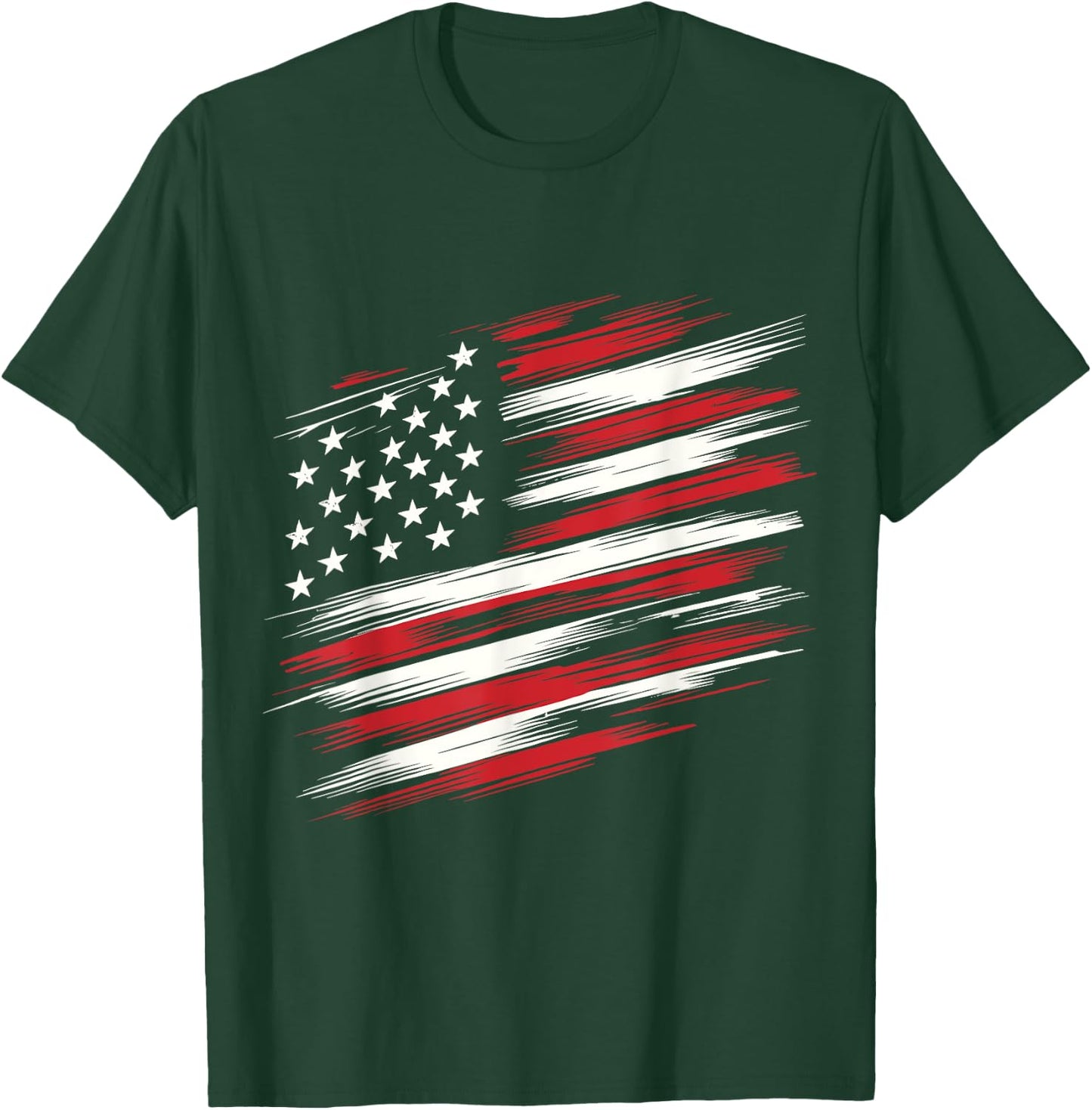 4th of july shirts fourth of july patriotic American Flag Girls Kids Men T-Shirt - T-Shirt | Forest