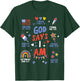God Says I Am July 4th Christian Bible Verse Women Men Kids T-Shirt - T-Shirt | Forest