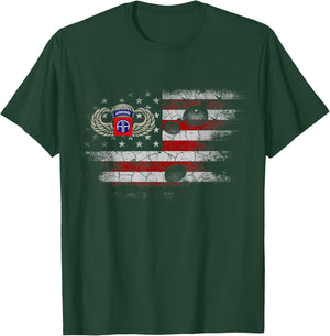 82nd Army Airborne Division Flag , Veterans Day Gift T-Shirt - T-Shirt | Forest