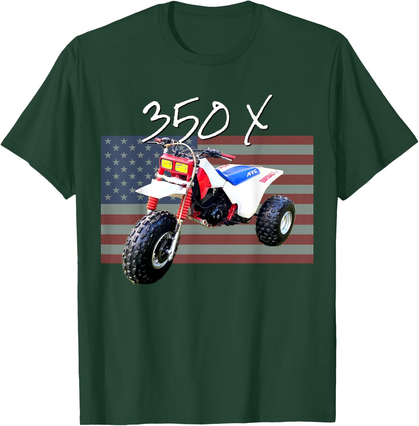 350X Three Wheeler, Retro Three Wheeler, 2 Stroke T-Shirt - T-Shirt | Forest