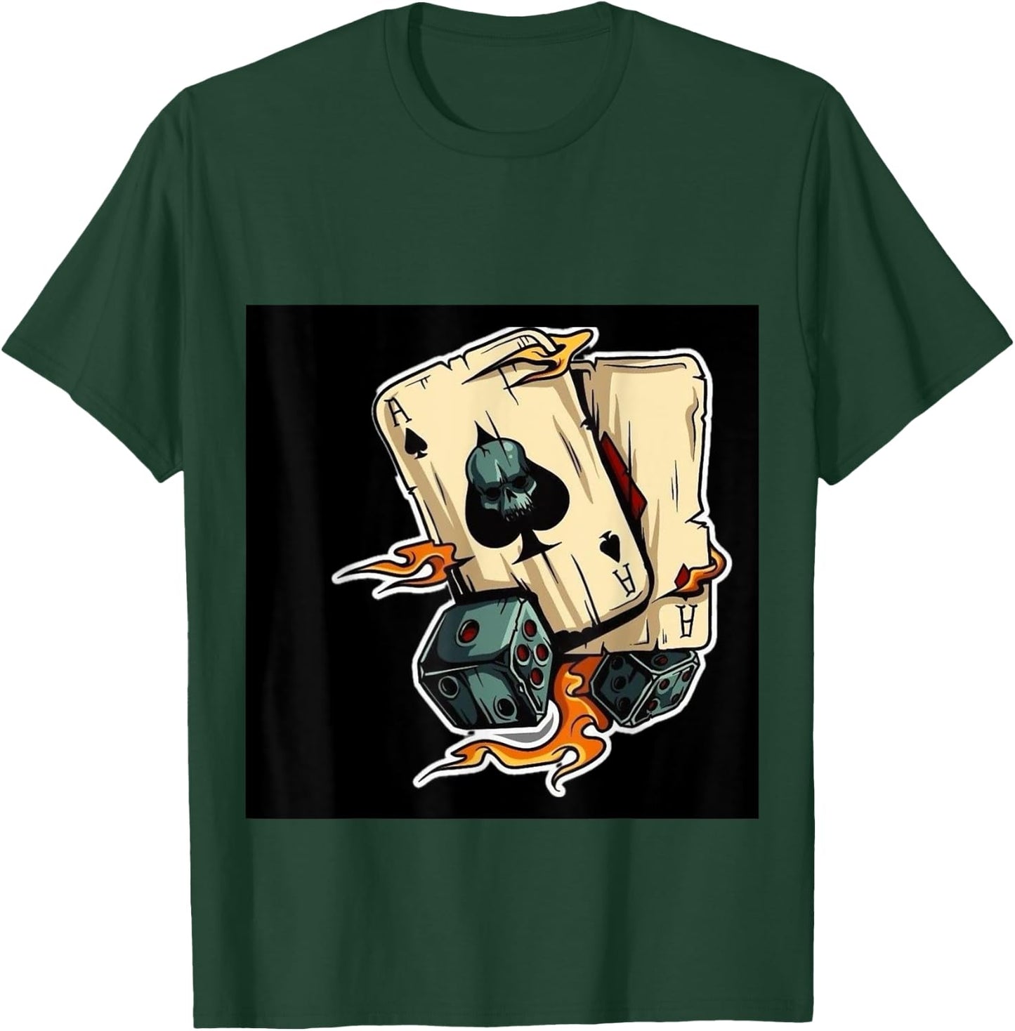 Funny and Bold Ace Playing Card Design Stylish Poker Night T-Shirt - T-Shirt | Forest