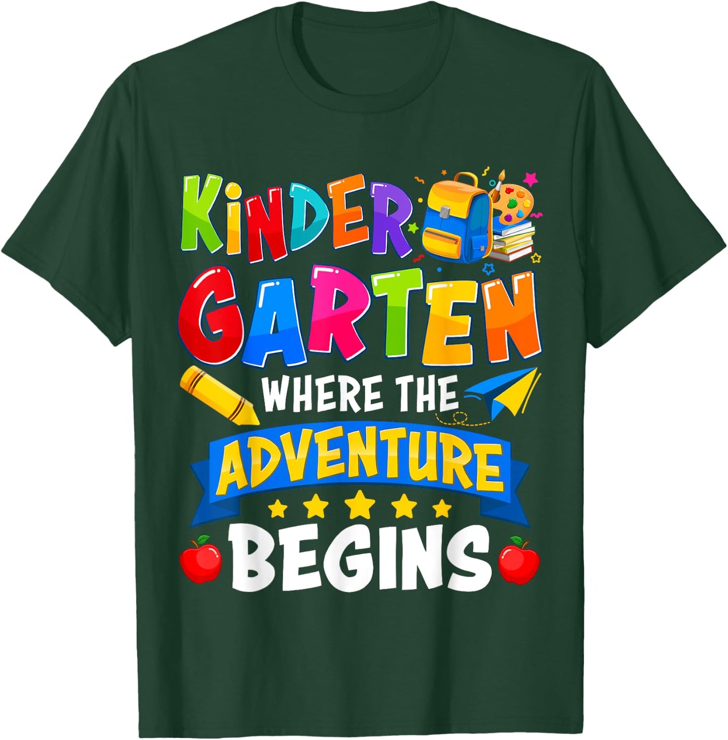 Back To School Kindergarten Teacher Women Kids T-Shirt - T-Shirt | Forest