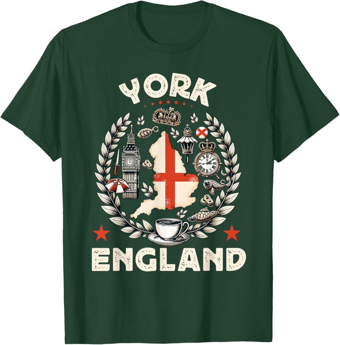 York Souvenir England United Kingdom Travel T-Shirt - T-Shirt | Forest