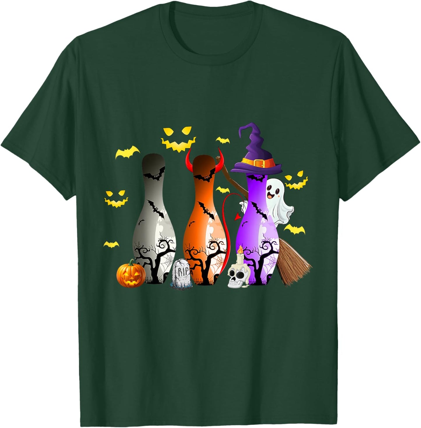 Cute Shirt Bowling Halloween Spooky Costume T-Shirt - T-Shirt | Forest