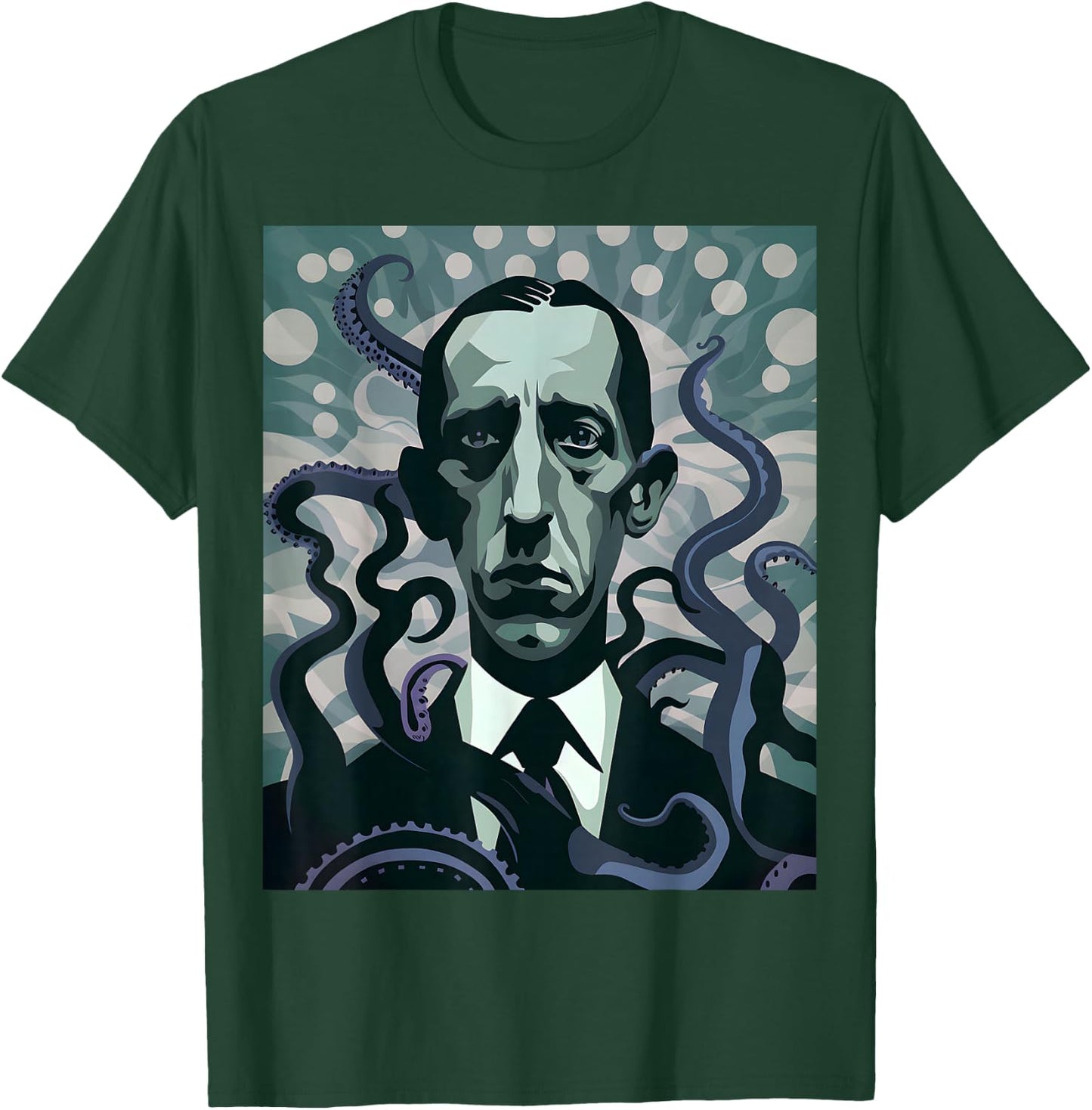 HP Lovecraft Inspired: Monster Tentacles in Black & White T-Shirt - T-Shirt | Forest