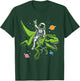 Kids Astronaut On Dino Trex Rock Space Rocker Boys Kids Toddler T-Shirt - T-Shirt | Forest