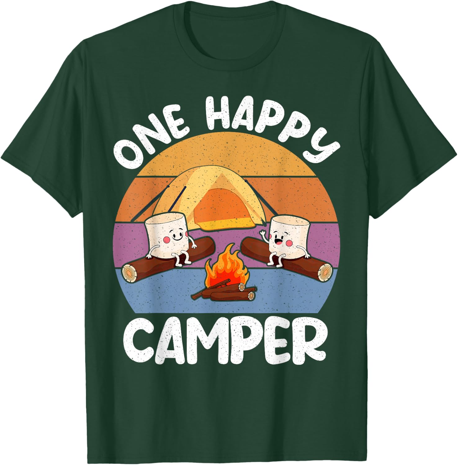 One Happy Camper Camping Family Matching T-Shirt - T-Shirt | Forest