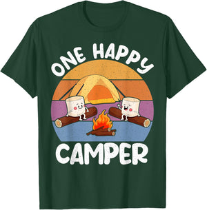 One Happy Camper Camping Family Matching T-Shirt - T-Shirt | Forest