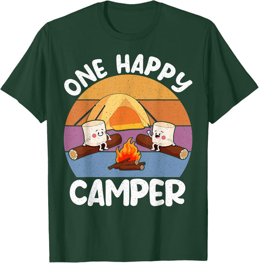 One Happy Camper Camping Family Matching T-Shirt - T-Shirt | Forest