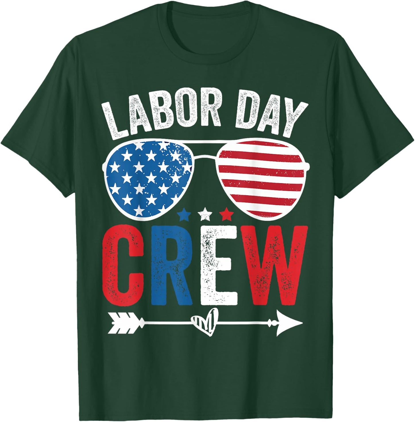 Happy Labor Day Crew Patriot Happy Labor Day T-Shirt - T-Shirt | Forest