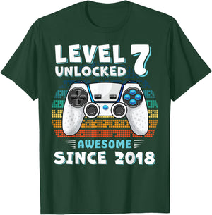 7 Year Old Bday Decorations Son Boy 7yr 2018 7th Birthday T-Shirt - T-Shirt | Forest