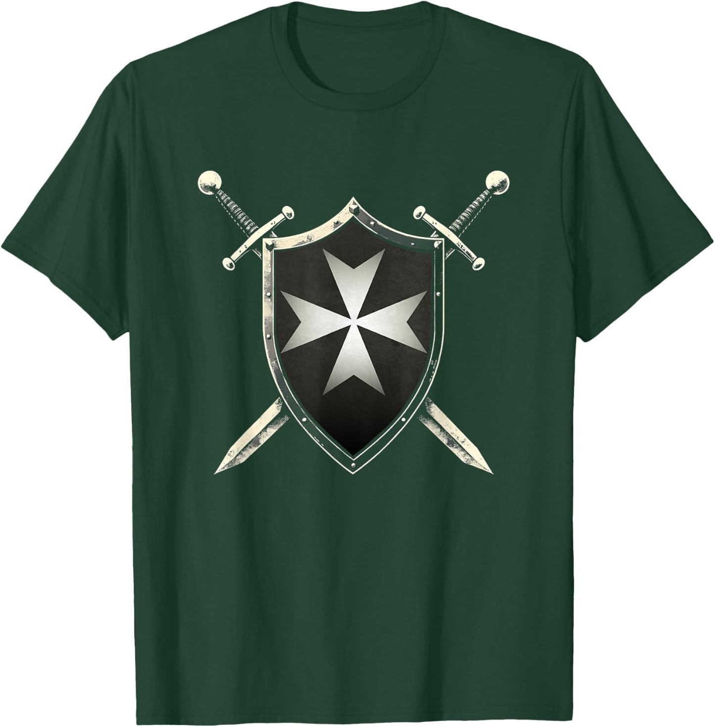 Knights Hospitaller Shield Symbol T-Shirt - T-Shirt | Forest