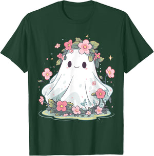 Halloween Ghost Flower Costume Women Girls Halloween T-Shirt - T-Shirt | Forest